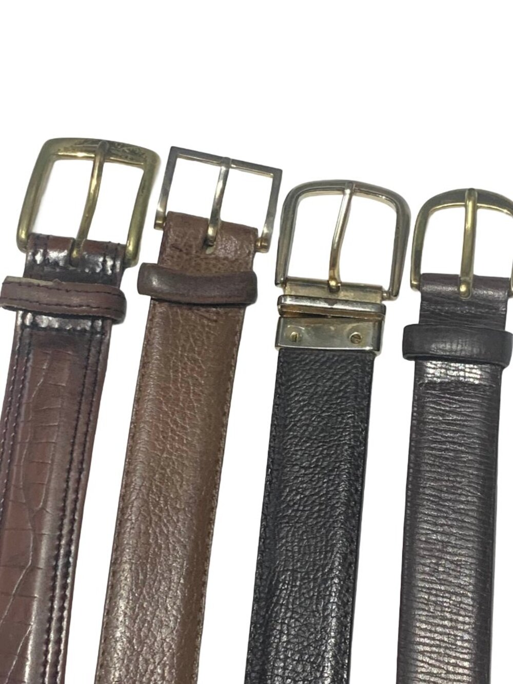 Vintage Lot 4 Leather Belts Men's Size 38 2x Bench Craft 2x Spain Dress Casual